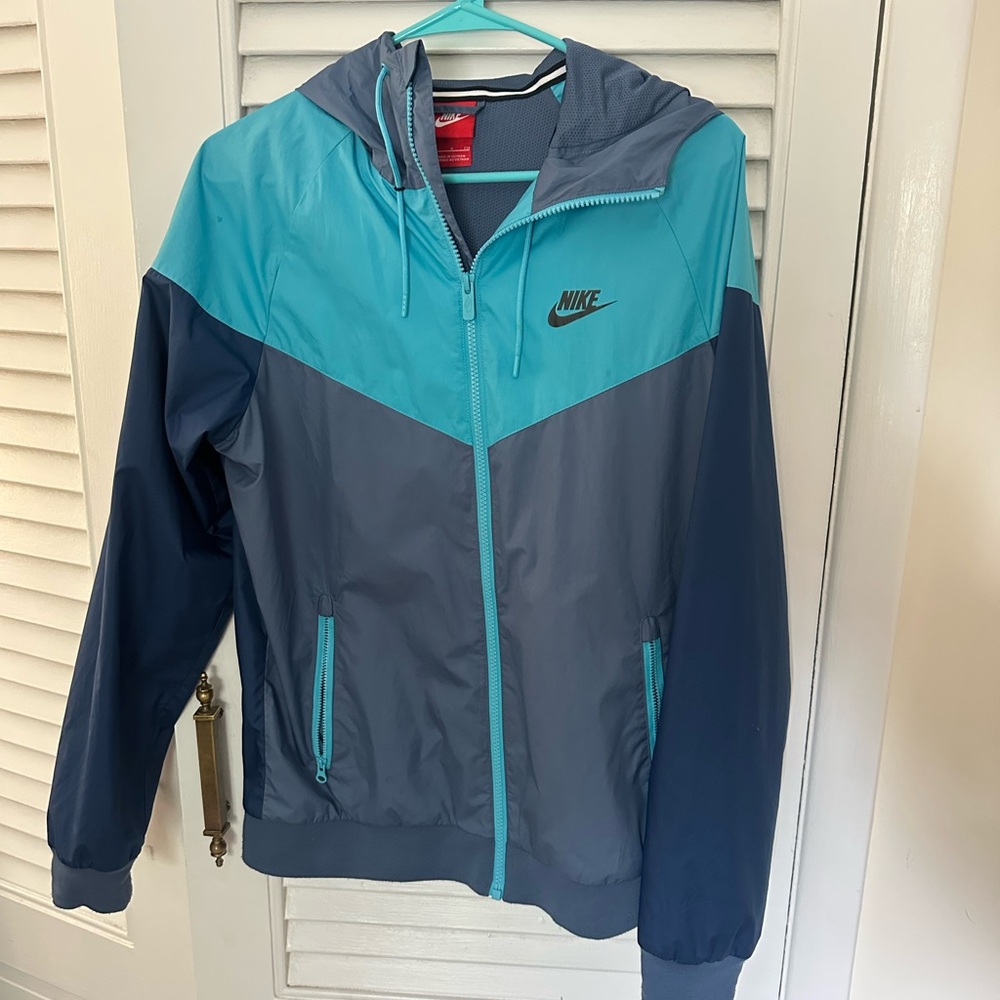 Nike Teal and Navy Hooded Jacket